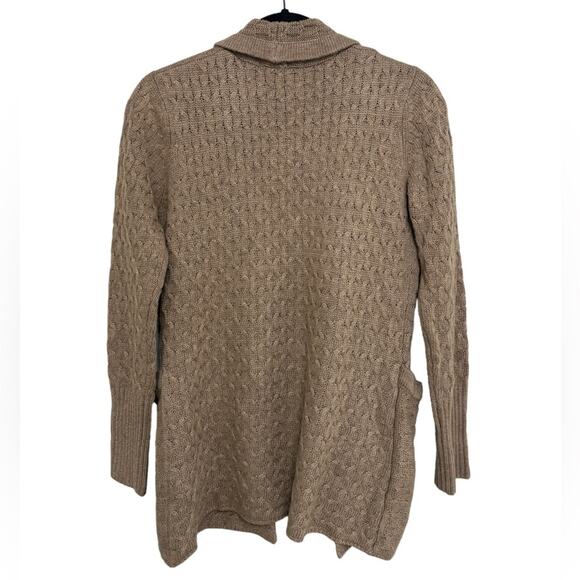 NWT Brixton Ivy x Stitchfix Lawley Cable Open Knit Cardigan in Tan - Size S - Picture 2 of 8